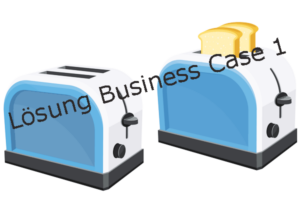Toaster mit Schriftzug Lösung Business Case 1