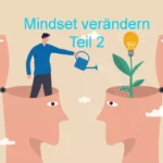 Illustration Mindset verändern Teil 2, Köpfe mit Blumen